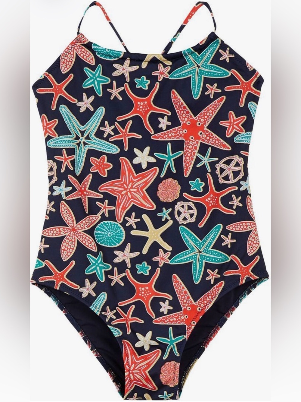 🔥 $145 Vilebrequin Girl's Gazette Starfish Print 1 Piece Swimsuit Sz 12 🔥